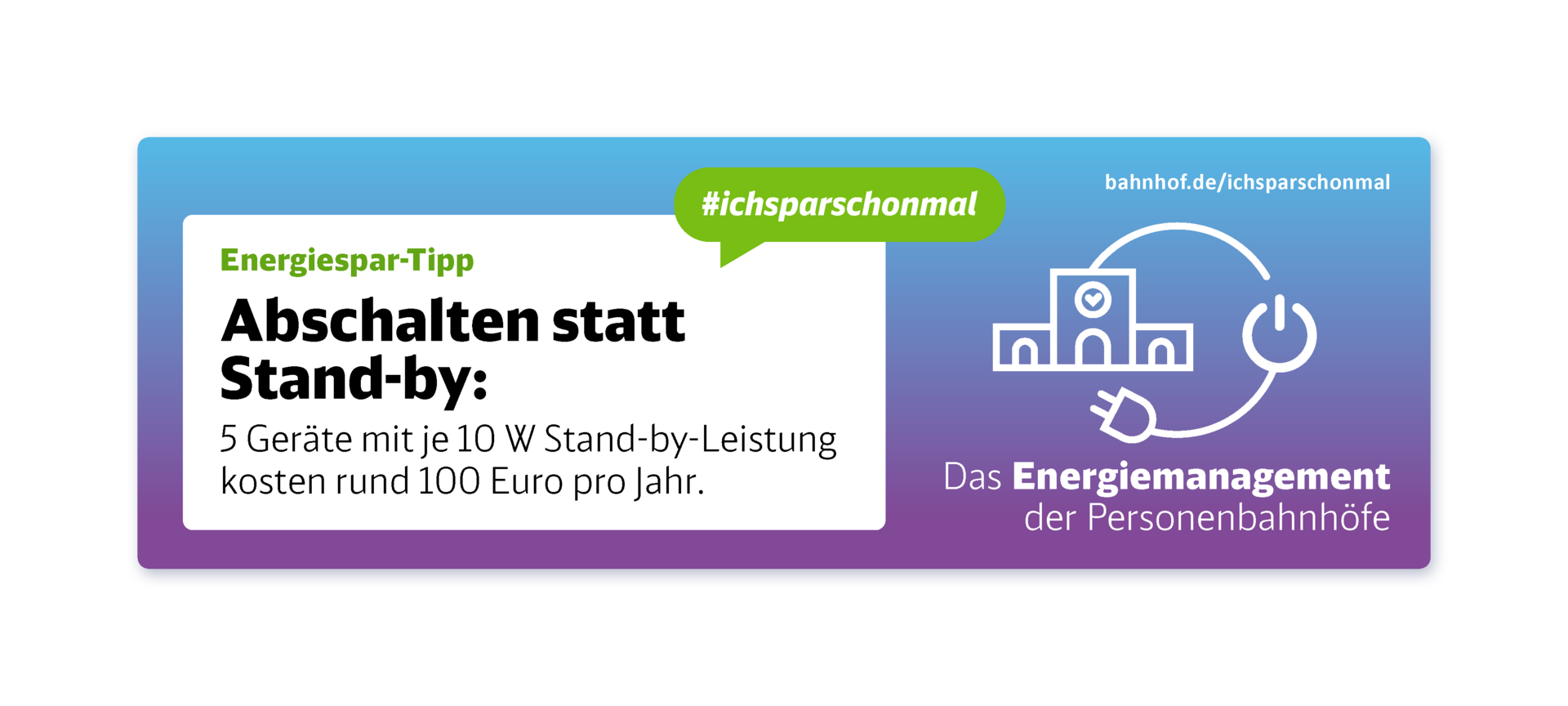Online-Banner, Aufkleber und Plakat zum Energiemanagement, Bildwechsler